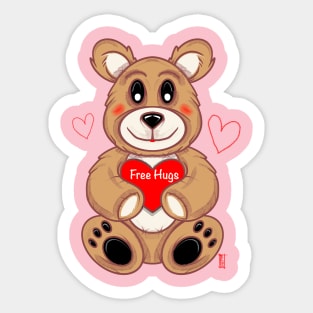 Free hugs bear Sticker